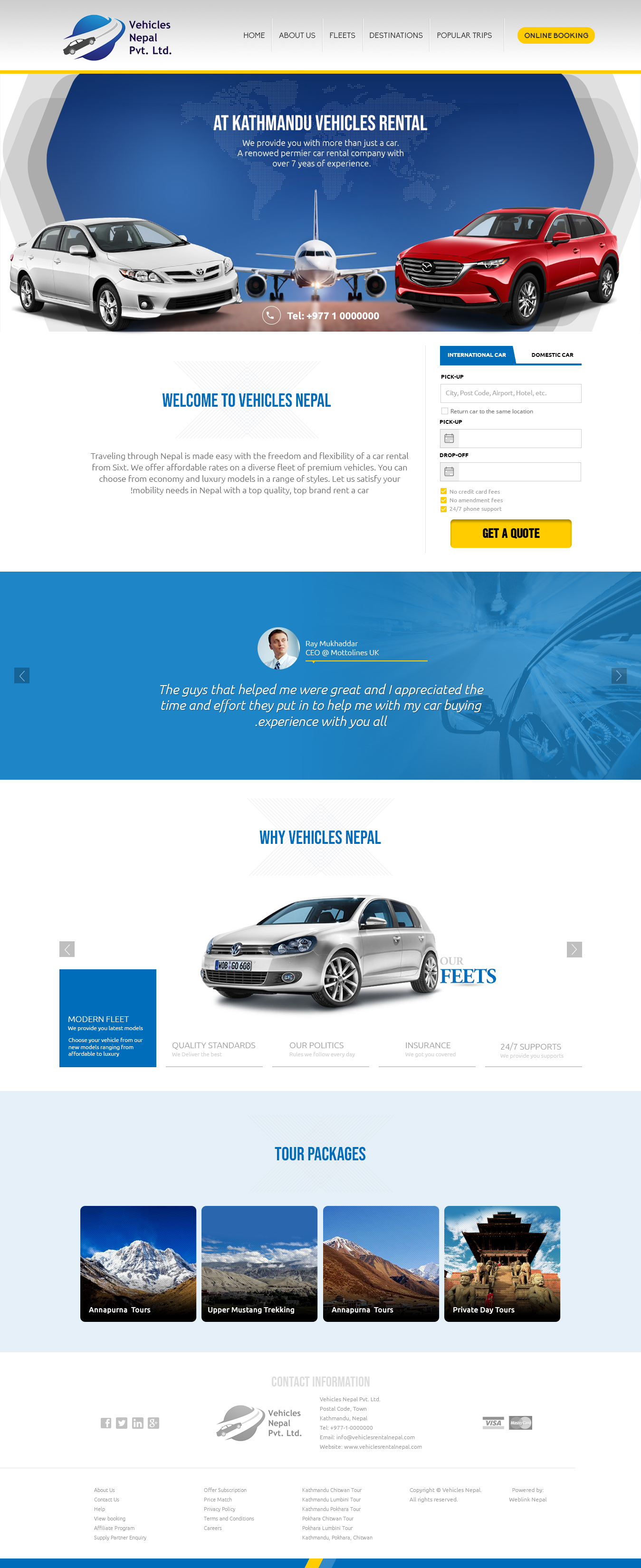 Vehicles Rental Nepal